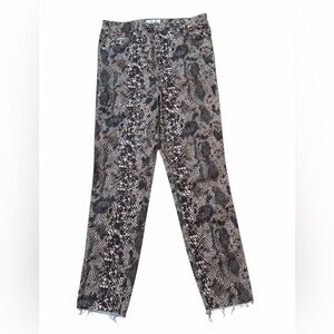 We The Free Snake Print Cropped Skinny Jeans